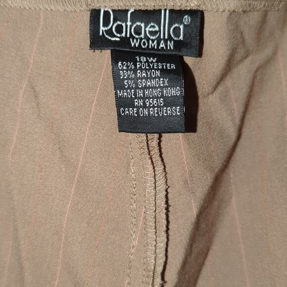 NWT Rafaella 18W Classic Brown Pinstripe Trousers - Picture 9 of 11